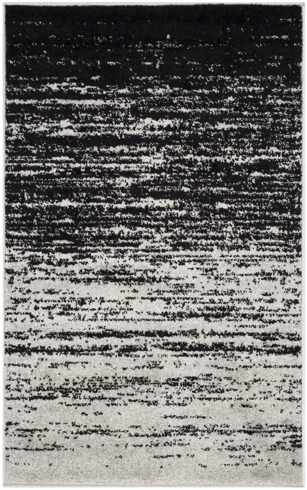 Arlo Home Woven Area Rug, ADR113A, Silver/Black,  2' 6" X 4'