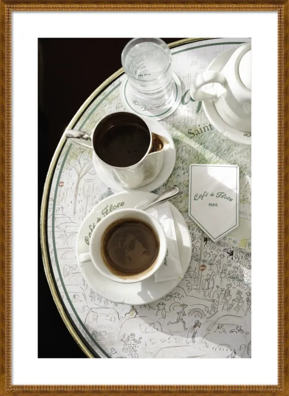 Chocolat chaud au Café de Flore by Lauren & Annael Tolila for Artfully Walls
