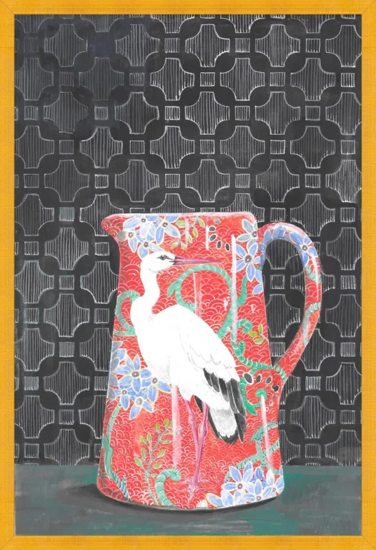 Red Vase by Miri Eshet for Artfully Walls