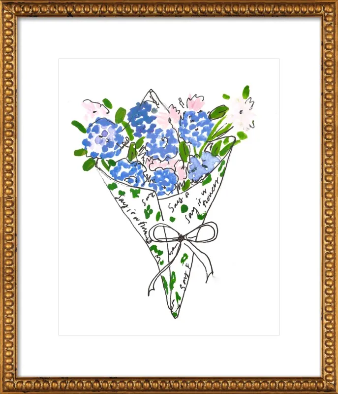 Bodega Flowers in Blue by Larsen McDowell for Artfully Walls