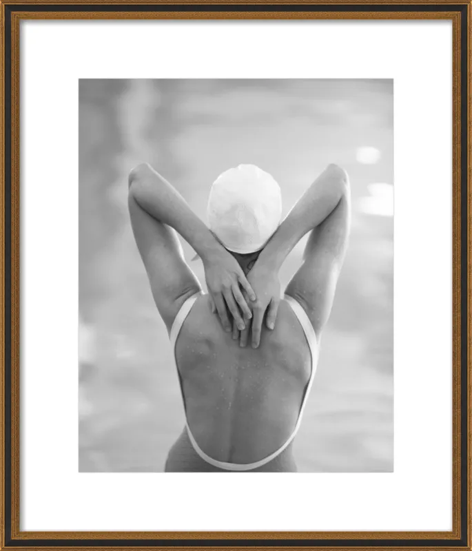 The Swimmer with a white  cap by Lucy Snowe for Artfully Walls