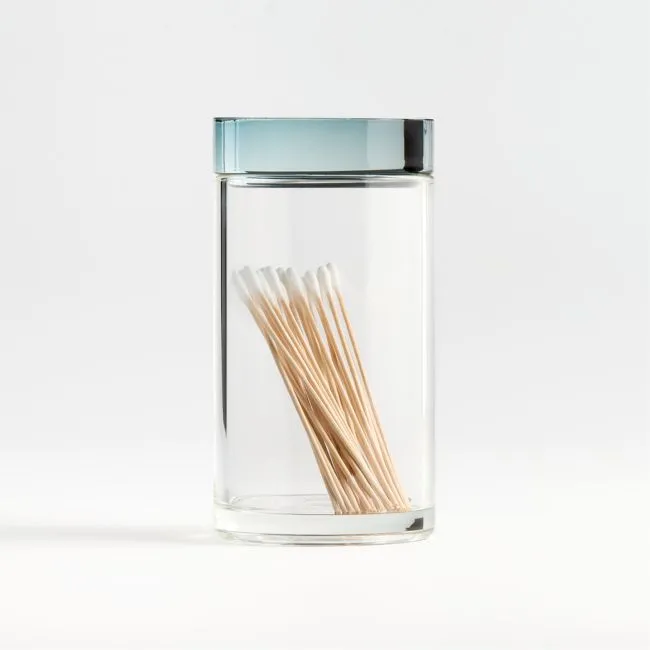 Astoria Large Clear Glass Bathroom Canister