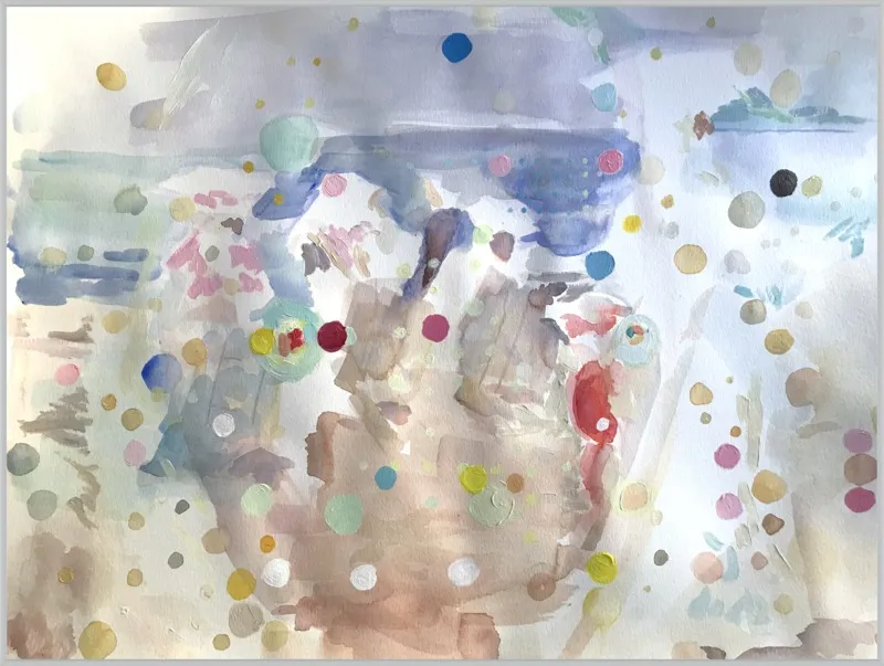 Beach scene (from memory)  by Hannah Dean for Artfully Walls