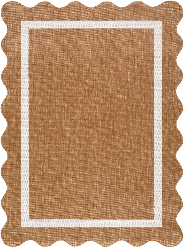Miami Beach Orange Outdoor 2'4" x 3'9" Machine Woven Rug
