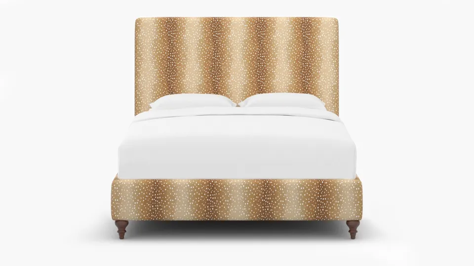 Classic Bed, Faline, Walnut Traditional Turned Leg, Twin
