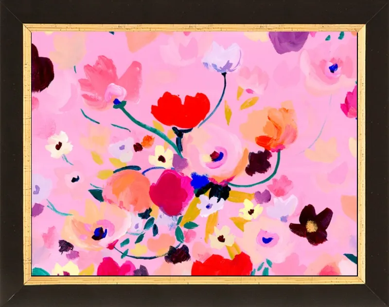 Pink Posey by KT Smail for Artfully Walls