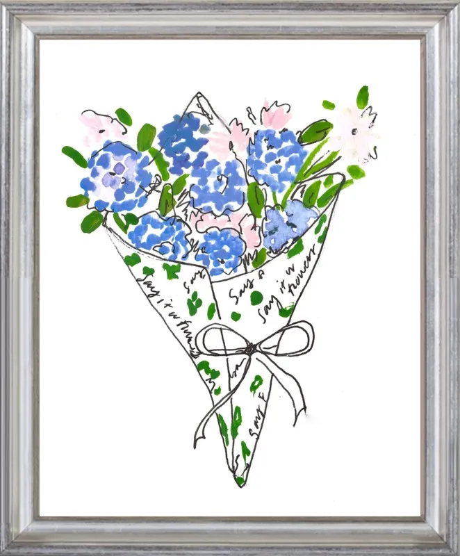 Bodega Flowers in Blue by Larsen McDowell for Artfully Walls