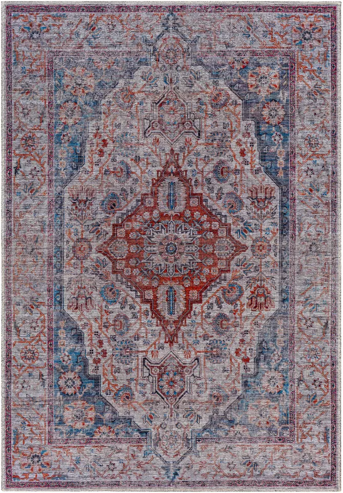 Atlanta Gray Indoor 2'7" x 12' Machine Woven Rug