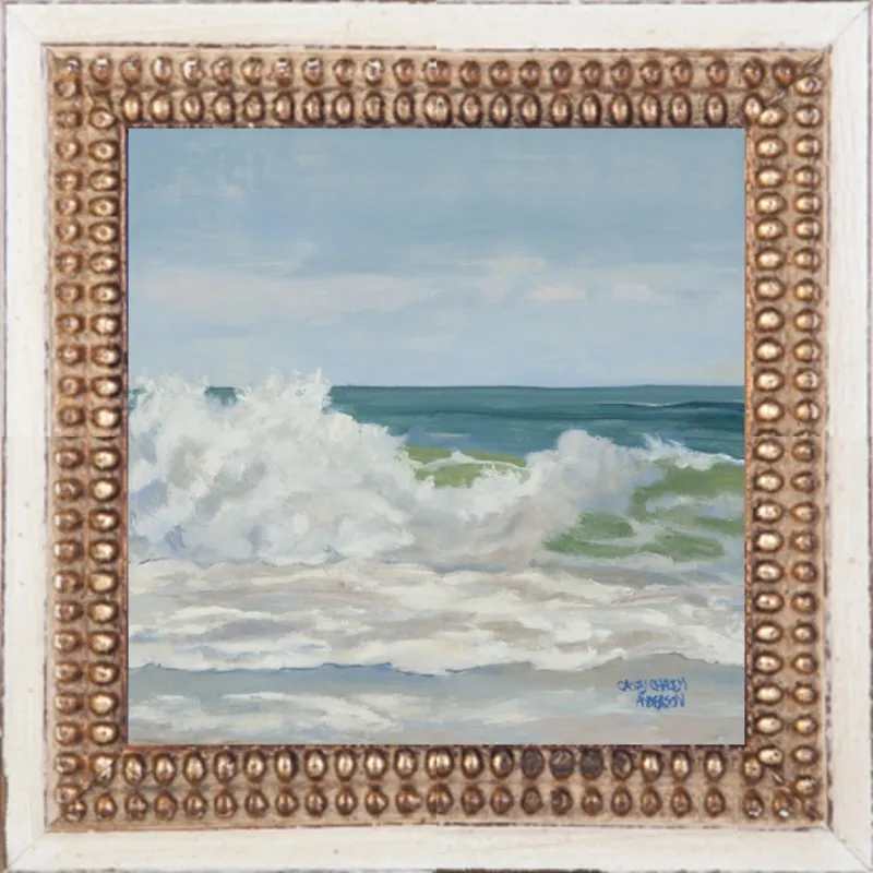 Teal Ocean with Cascading Foam Wave by Casey Chalem Anderson for Artfully Walls