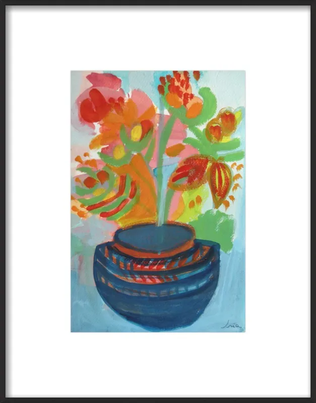 Red Flowers by Iria Fernandez Alvarez for Artfully Walls