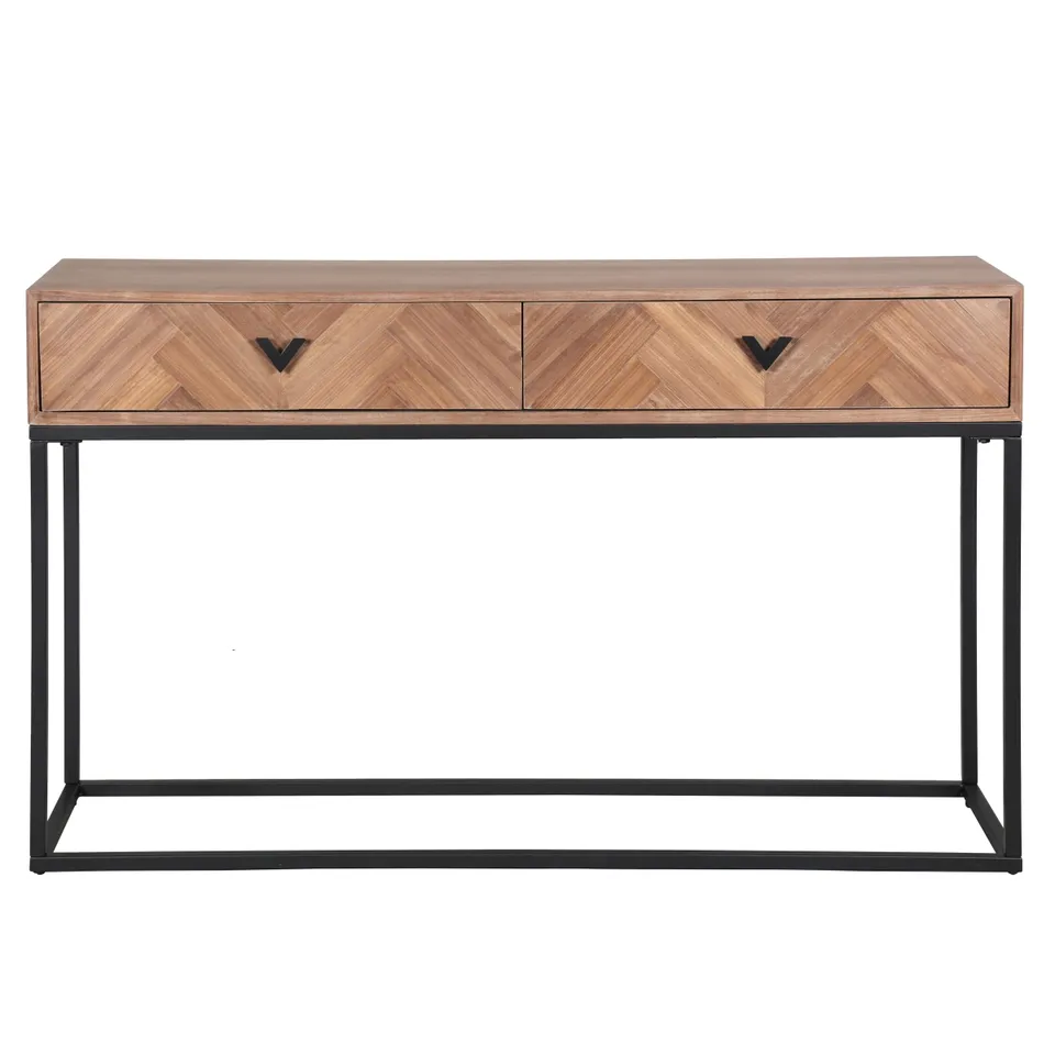 Sherriandra 2 Drawer Console - Walnut / Black