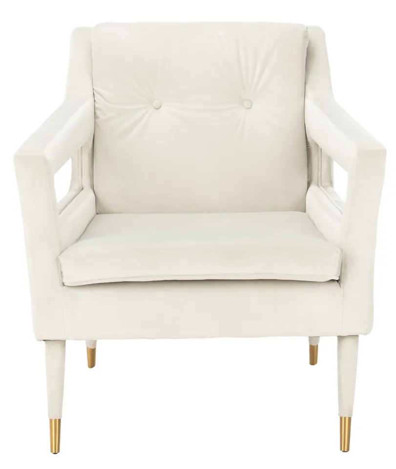Mara Upholstered Accent Chair - Silver / Gold
