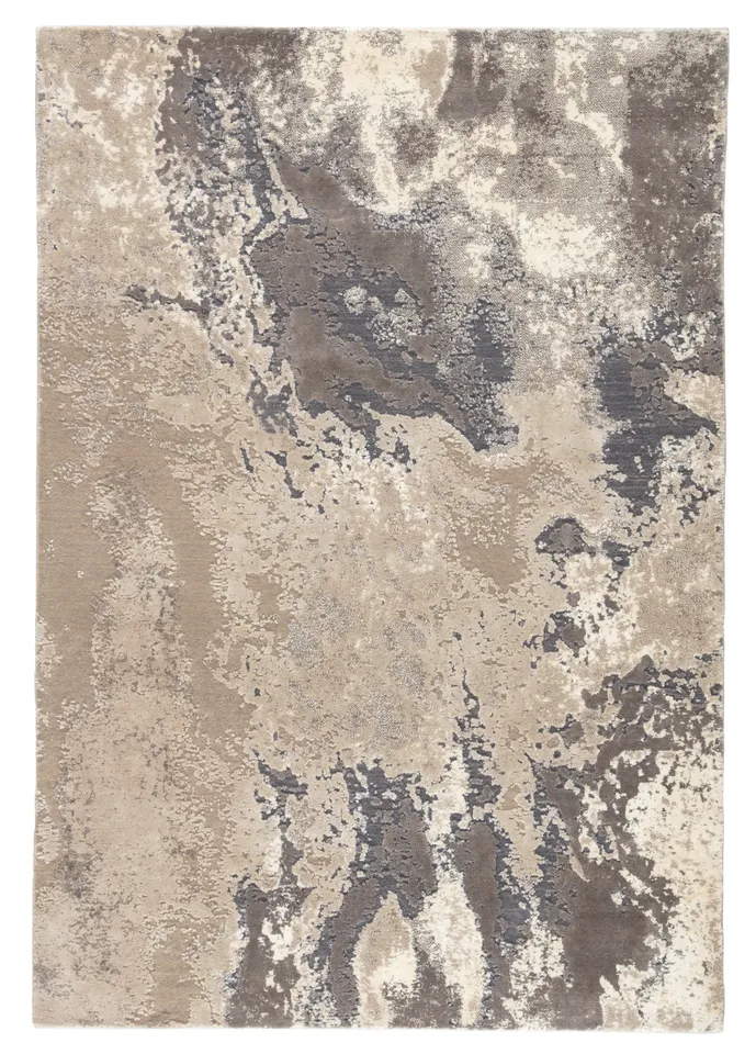 Aegean Abstract Gray/ Beige Area Rug (10'X14')