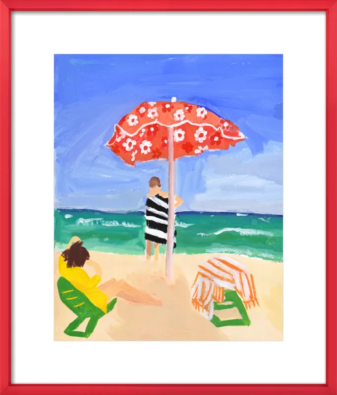 Italian Beach Umbrella by Jackie Mancuso for Artfully Walls