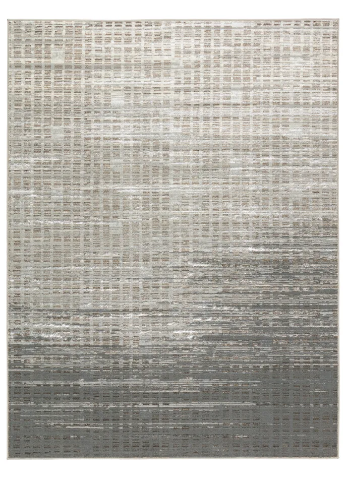 Label J Tungsten GLM03 Abstract Taupe Area Rug (4'3"x5'11")
