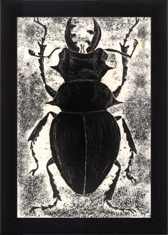 Black Beetle on White by Tennopent Sooster for Artfully Walls