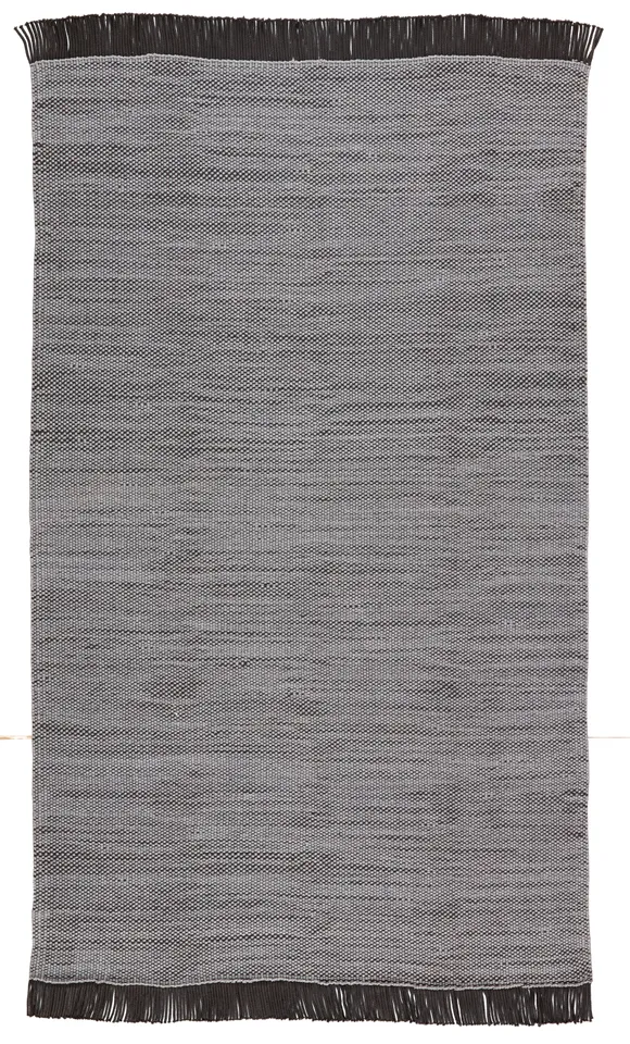 Savvy Indoor/ Outdoor Solid Gray/ Black Area Rug (5'X8')