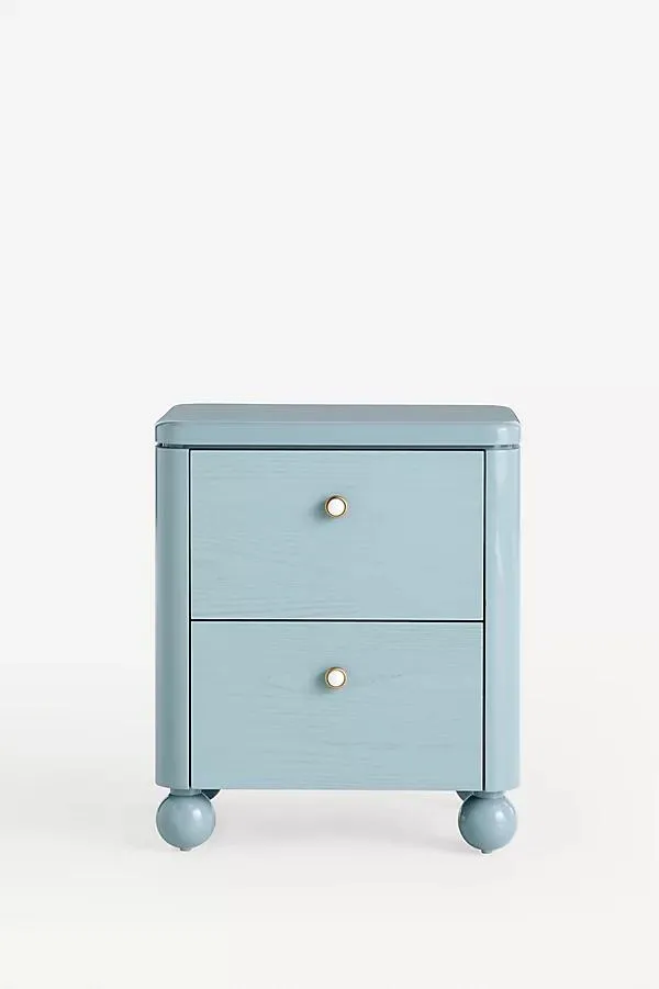 Tasha Lacquer Two-Drawer Nightstand