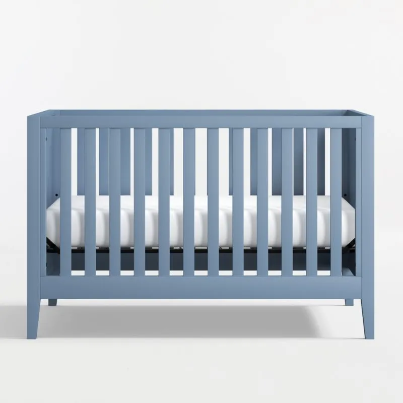 Ever Simple Blue Wood Convertible Crib