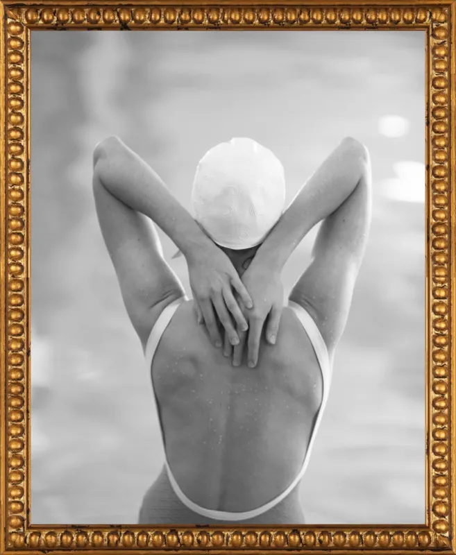 The Swimmer with a white  cap by Lucy Snowe for Artfully Walls
