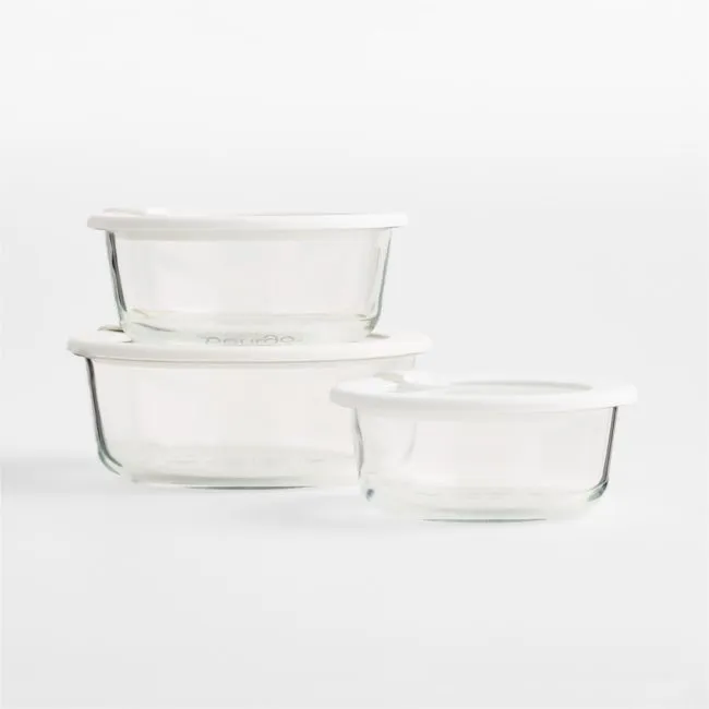 Bentgo Glass Food Storage 6-Piece Container Set with Leak-Proof Glass and Silicone Lids