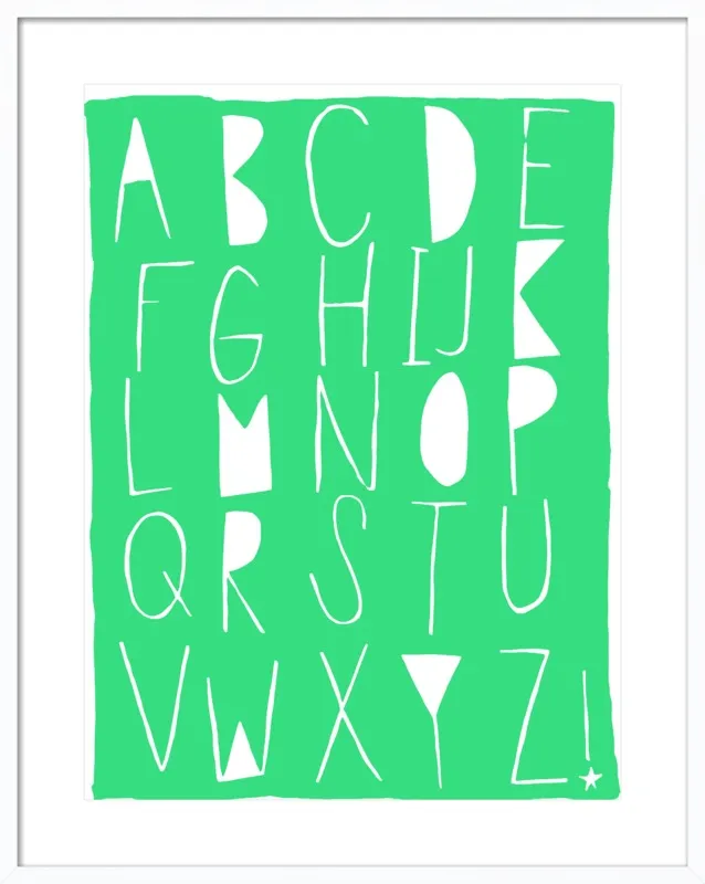ABC Chart- Green by Kate Roebuck for Artfully Walls