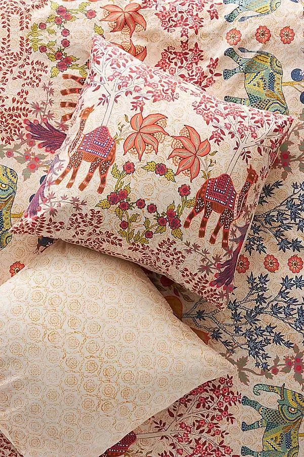Organic Cotton Printed Percale Euro Sham