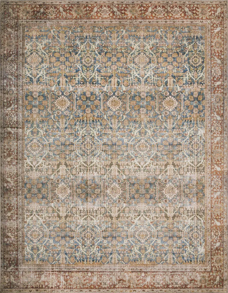 Loloi Layla Ocean / Rust 3'-6" x 5'-6"