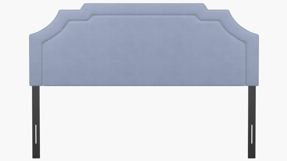 Art Deco Headboard, Denim Everyday Linen, King