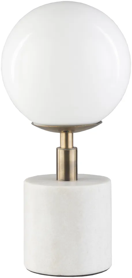 Una Metallic - Brass Antiqued 13"H x 5"W x 5"D Accent Table Lamp