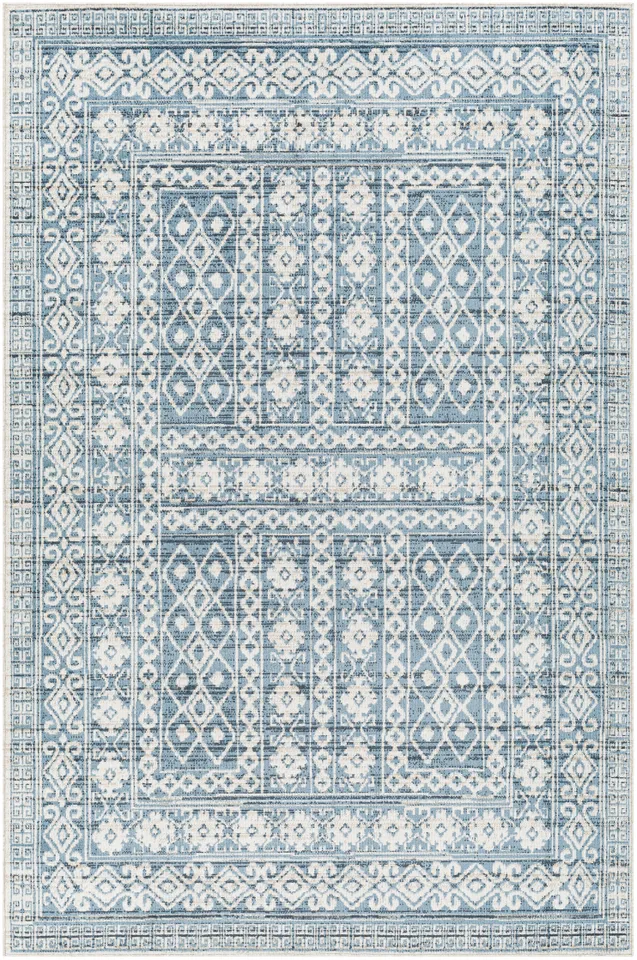 Lavadora Blue Indoor 6'7" x 6'7" Machine Woven Rug
