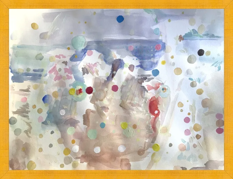 Beach scene (from memory)  by Hannah Dean for Artfully Walls