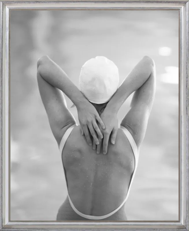 The Swimmer with a white  cap by Lucy Snowe for Artfully Walls
