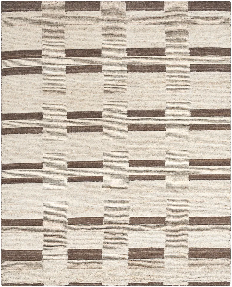 Folklore Beige Indoor 10' x 14' Handmade Rug