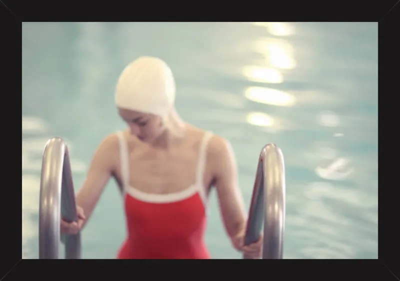 Swimmer in a Red Suit by Lucy Snowe for Artfully Walls