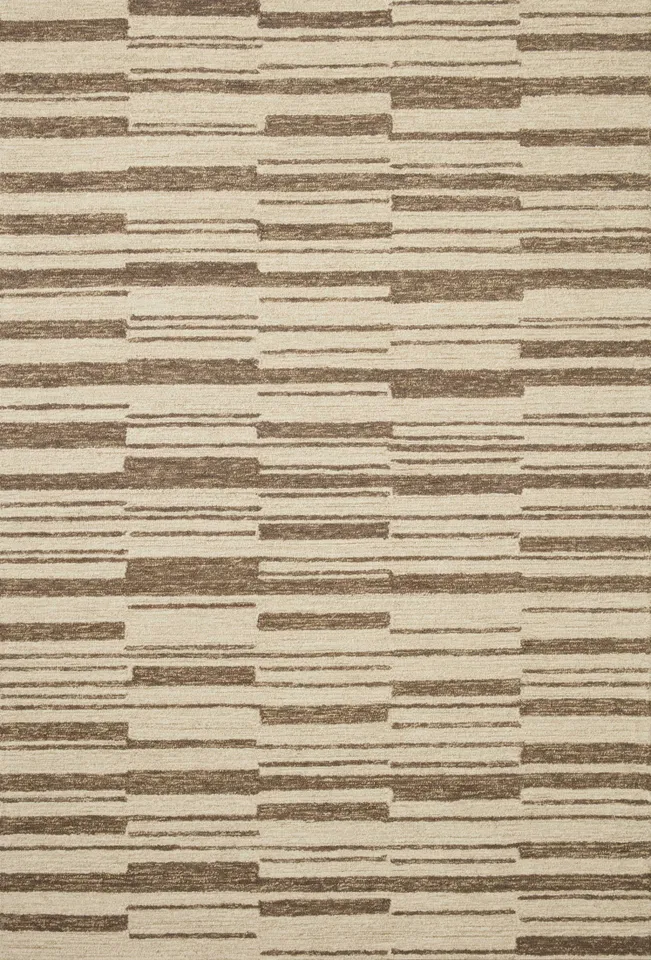 Chris Loves Julia x Loloi Polly Beige / Tobacco 18" x 18" Sample