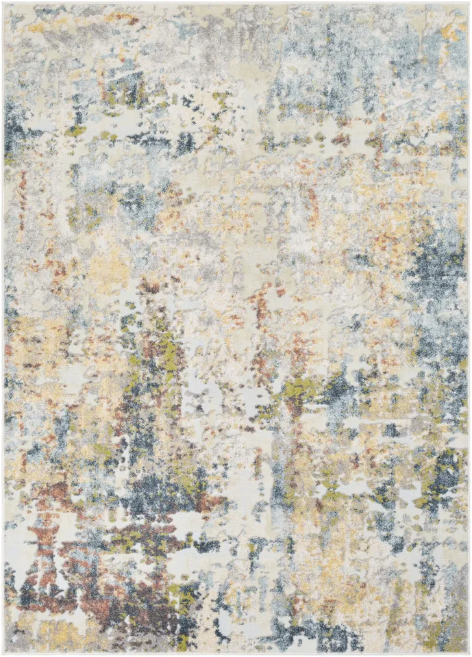 New Mexico Beige Indoor 2' x 2'11" Machine Woven Rug