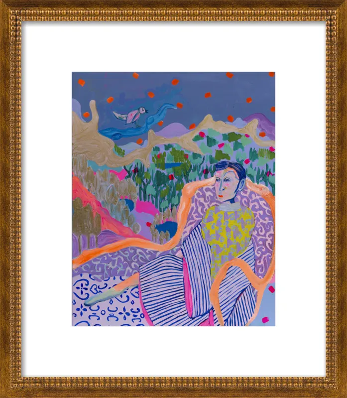 "The Nightingale" illustration by Davina Shefet for Artfully Walls