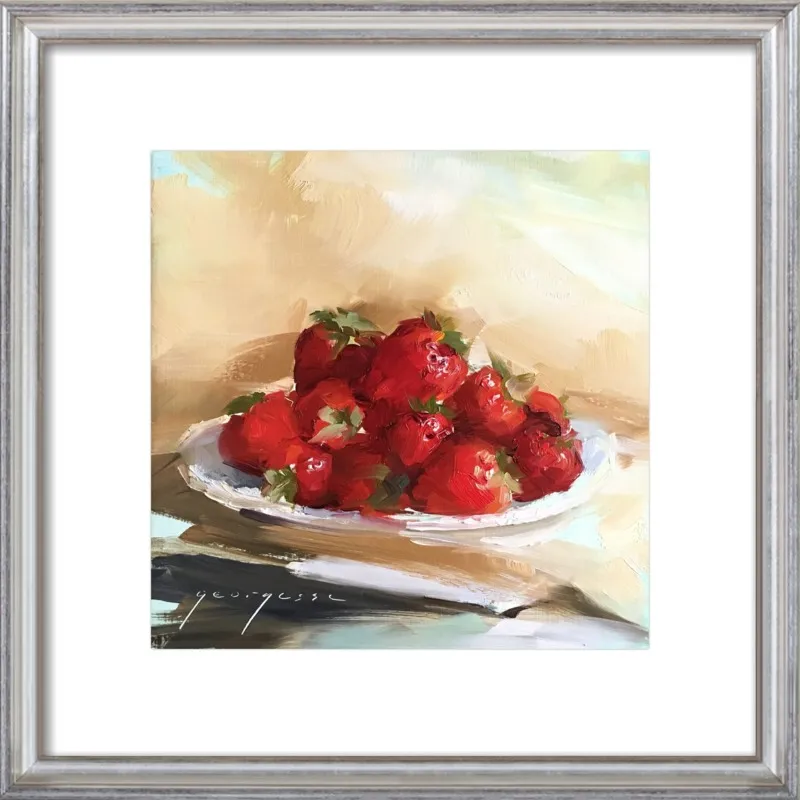 "Summer Strawberries 2" by Georgesse Gomez for Artfully Walls