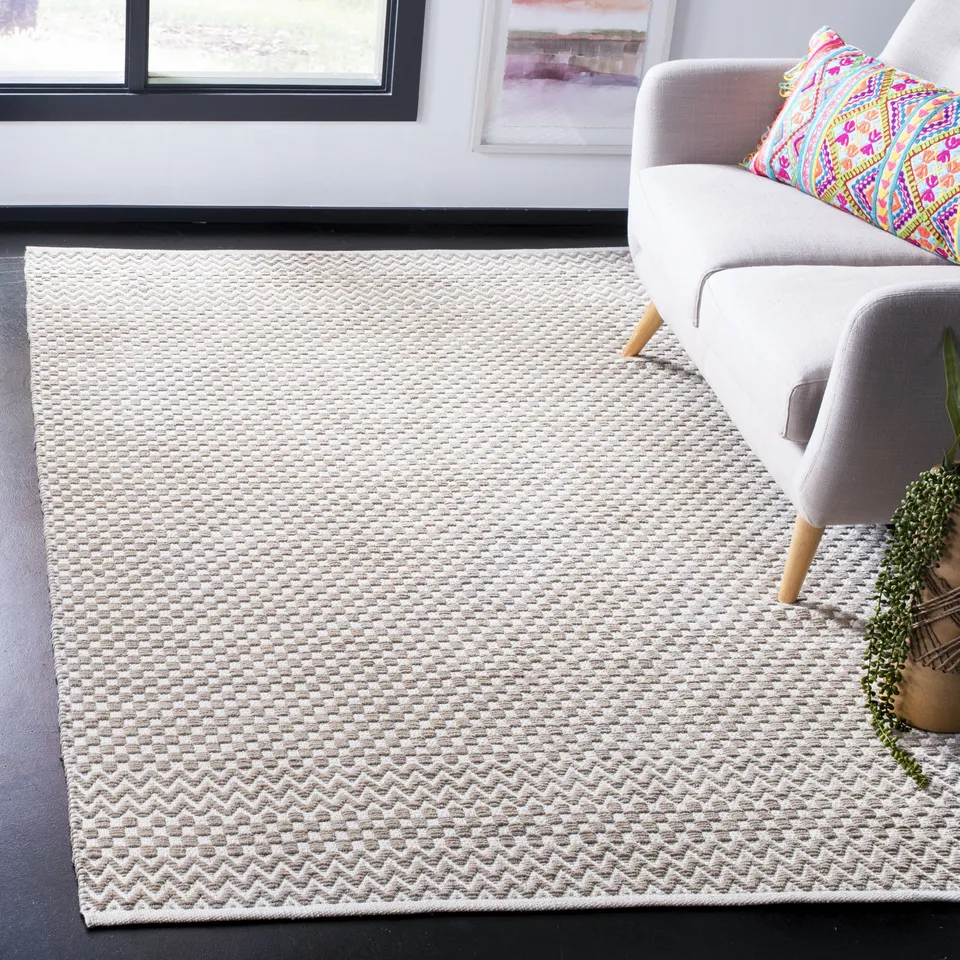 Arlo Home Hand Tufted Area Rug, BOS686E, Taupe,  5' X 8'