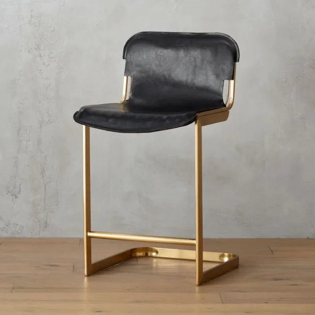 Rake Black Counter Stool Set of 2 by Kravitz Design