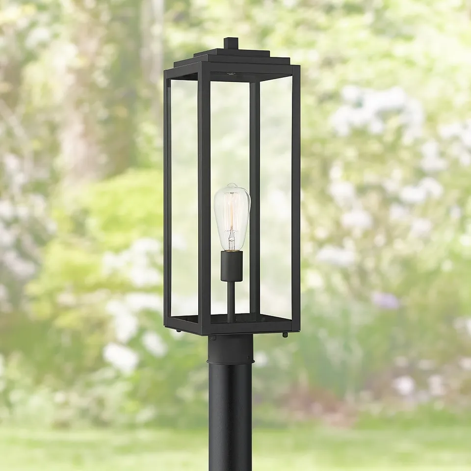 John Timberland Titan 21 3/4" High Mystic Black Outdoor Post Light