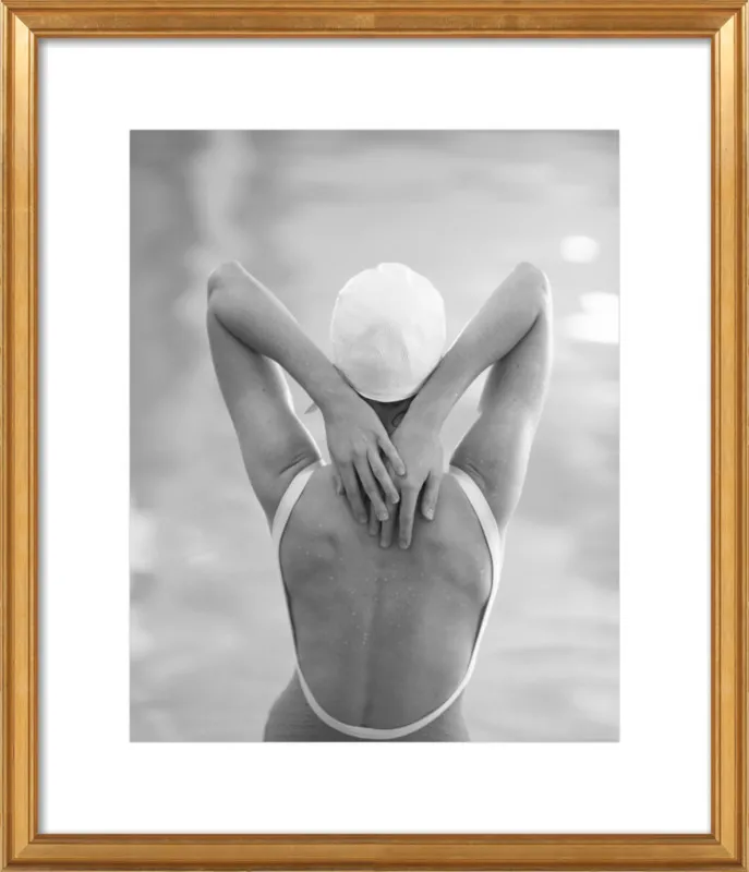 The Swimmer with a white  cap by Lucy Snowe for Artfully Walls