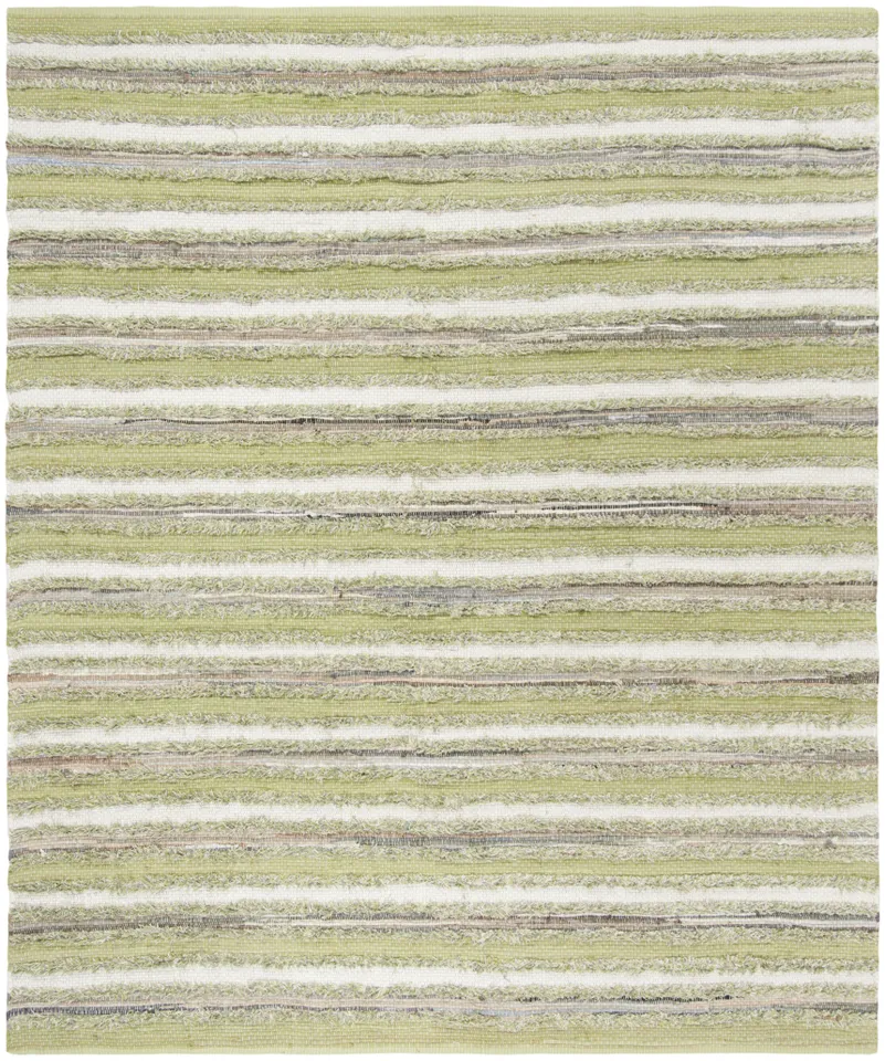 Arlo Home Hand Woven Area Rug, MTK951G, Green/Multi,  8' X 10'