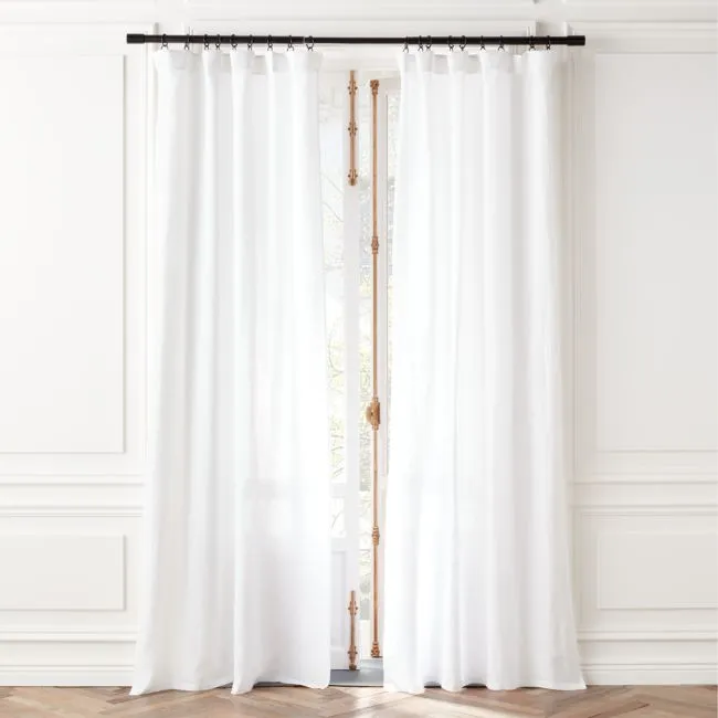 White European Linen Window Curtain Panel 48''x84''