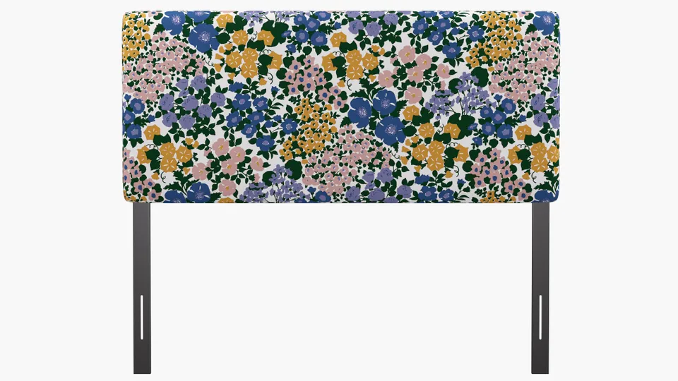 Square Back Headboard, Lavender Million Flowers, Queen