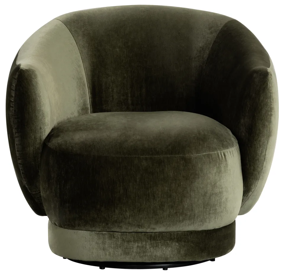 Safavieh Couture Octavio Swivel Chair, Olive Green