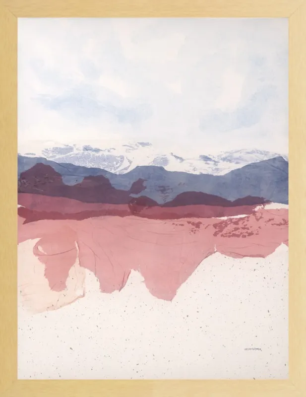 Gold leaf Mountain by Jan Sullivan Fowler for Artfully Walls