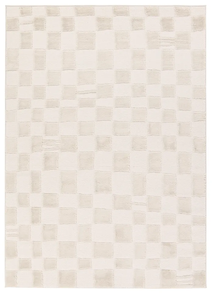 Label J Kohar JID25 Geometric Ivory and Tan Area Rug (7'10"x10')
