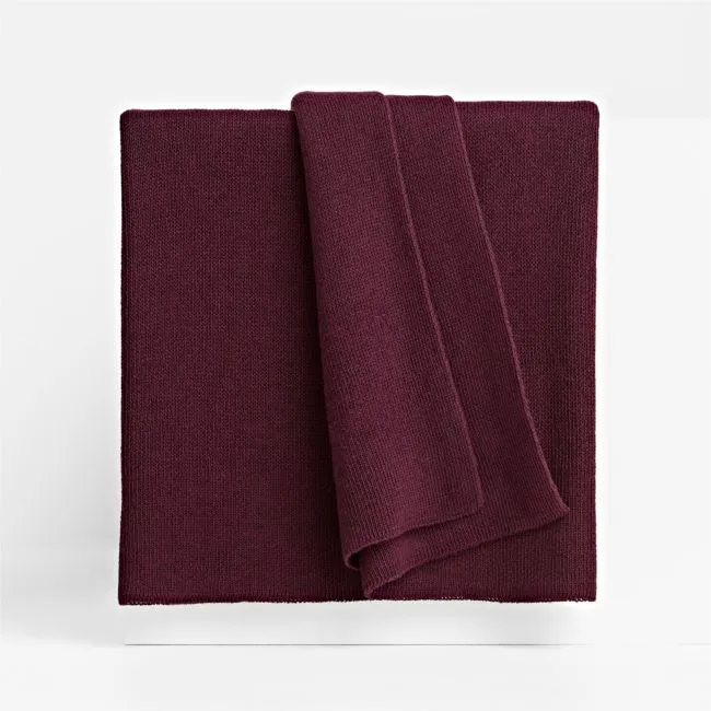 Calda Chantilly 70"x55" Deep Burgundy Throw Blanket
